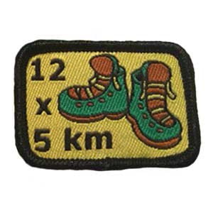 12 x 5km spejdermærke