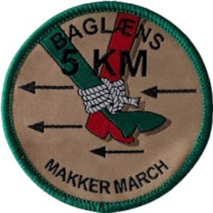 Baglæns 5 km makkermarch spejdermærke