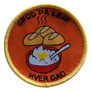 Grød på lejr hver dag spejdermærke
